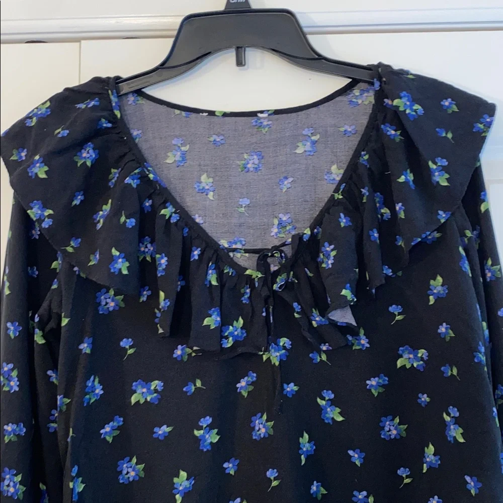 WeWoreWhat ruffle blouse